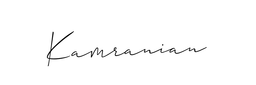 The best way (Allison_Script) to make a short signature is to pick only two or three words in your name. The name Kamranian include a total of six letters. For converting this name. Kamranian signature style 2 images and pictures png