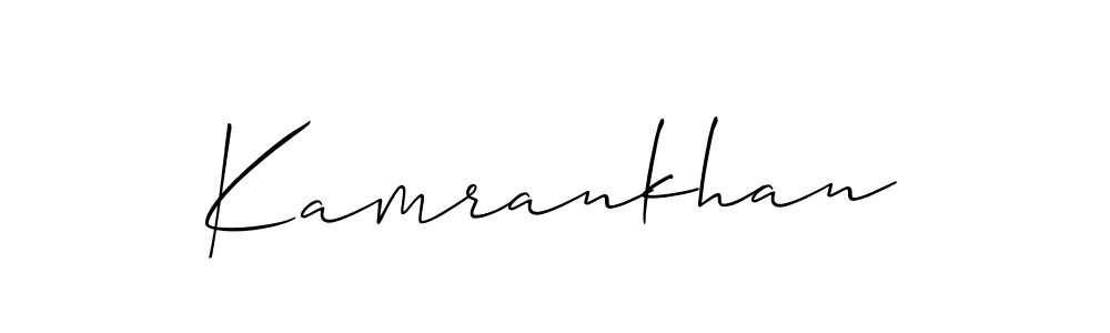 Make a beautiful signature design for name Kamrankhan. With this signature (Allison_Script) style, you can create a handwritten signature for free. Kamrankhan signature style 2 images and pictures png