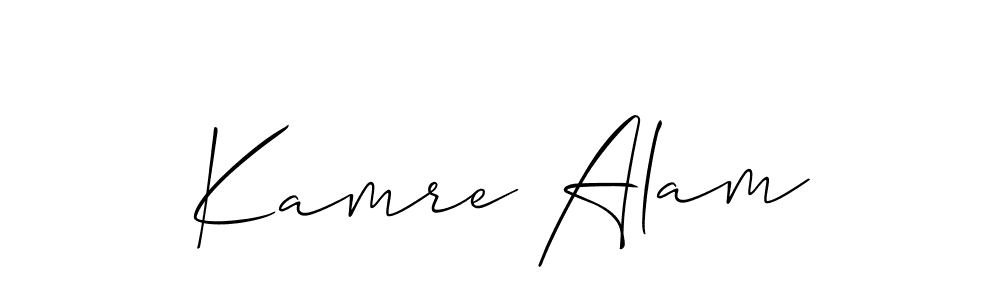 Make a short Kamre Alam signature style. Manage your documents anywhere anytime using Allison_Script. Create and add eSignatures, submit forms, share and send files easily. Kamre Alam signature style 2 images and pictures png