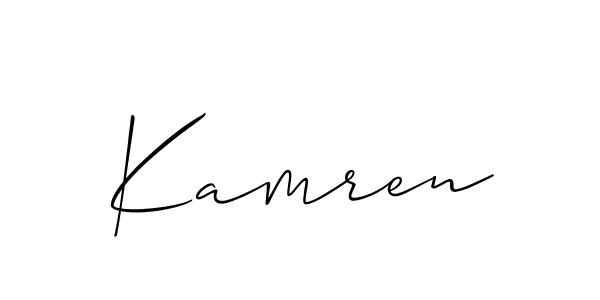 Allison_Script is a professional signature style that is perfect for those who want to add a touch of class to their signature. It is also a great choice for those who want to make their signature more unique. Get Kamren name to fancy signature for free. Kamren signature style 2 images and pictures png