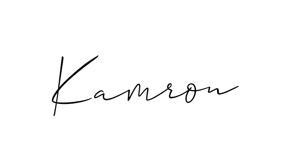 Kamron stylish signature style. Best Handwritten Sign (Allison_Script) for my name. Handwritten Signature Collection Ideas for my name Kamron. Kamron signature style 2 images and pictures png