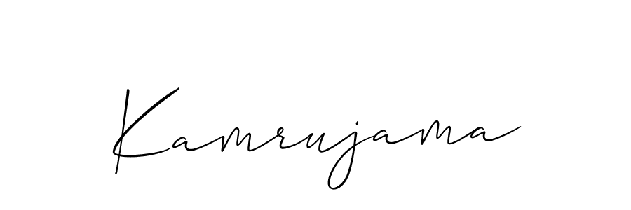 The best way (Allison_Script) to make a short signature is to pick only two or three words in your name. The name Kamrujama include a total of six letters. For converting this name. Kamrujama signature style 2 images and pictures png