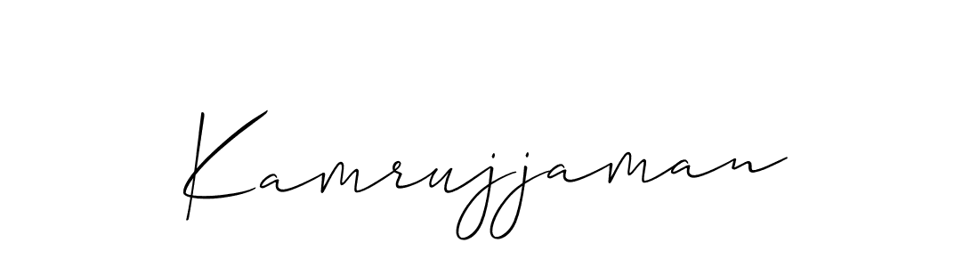 Make a beautiful signature design for name Kamrujjaman. With this signature (Allison_Script) style, you can create a handwritten signature for free. Kamrujjaman signature style 2 images and pictures png