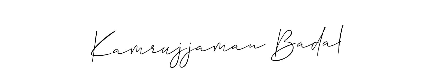 This is the best signature style for the Kamrujjaman Badal name. Also you like these signature font (Allison_Script). Mix name signature. Kamrujjaman Badal signature style 2 images and pictures png