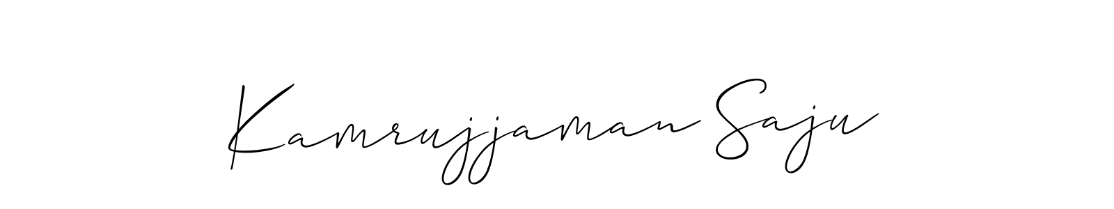 Make a beautiful signature design for name Kamrujjaman Saju. With this signature (Allison_Script) style, you can create a handwritten signature for free. Kamrujjaman Saju signature style 2 images and pictures png