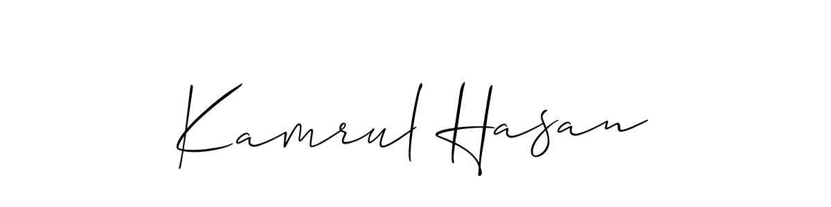 The best way (Allison_Script) to make a short signature is to pick only two or three words in your name. The name Kamrul Hasan include a total of six letters. For converting this name. Kamrul Hasan signature style 2 images and pictures png