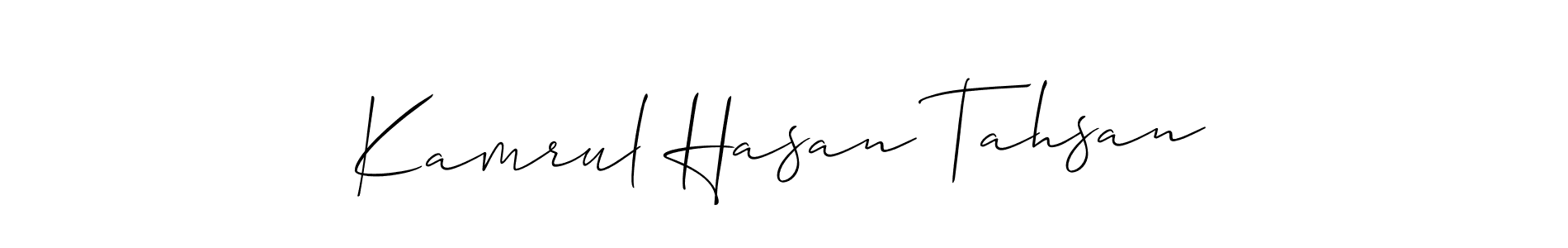 How to Draw Kamrul Hasan Tahsan signature style? Allison_Script is a latest design signature styles for name Kamrul Hasan Tahsan. Kamrul Hasan Tahsan signature style 2 images and pictures png