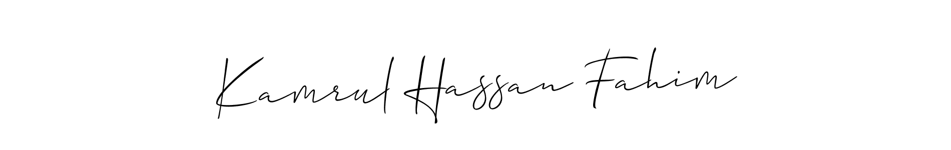 Design your own signature with our free online signature maker. With this signature software, you can create a handwritten (Allison_Script) signature for name Kamrul Hassan Fahim. Kamrul Hassan Fahim signature style 2 images and pictures png