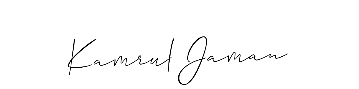 Design your own signature with our free online signature maker. With this signature software, you can create a handwritten (Allison_Script) signature for name Kamrul Jaman. Kamrul Jaman signature style 2 images and pictures png