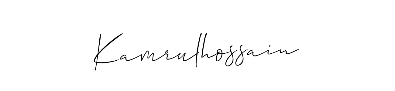 You should practise on your own different ways (Allison_Script) to write your name (Kamrulhossain) in signature. don't let someone else do it for you. Kamrulhossain signature style 2 images and pictures png