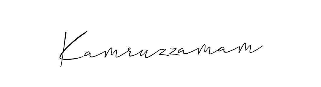 if you are searching for the best signature style for your name Kamruzzamam. so please give up your signature search. here we have designed multiple signature styles  using Allison_Script. Kamruzzamam signature style 2 images and pictures png