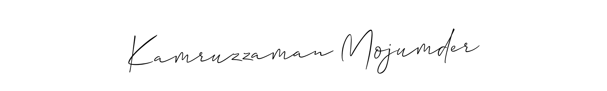 How to make Kamruzzaman Mojumder name signature. Use Allison_Script style for creating short signs online. This is the latest handwritten sign. Kamruzzaman Mojumder signature style 2 images and pictures png