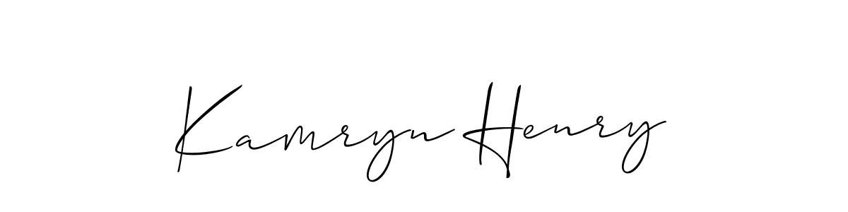 Create a beautiful signature design for name Kamryn Henry. With this signature (Allison_Script) fonts, you can make a handwritten signature for free. Kamryn Henry signature style 2 images and pictures png