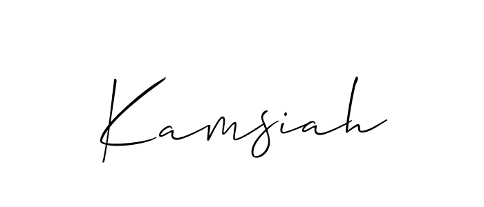 This is the best signature style for the Kamsiah name. Also you like these signature font (Allison_Script). Mix name signature. Kamsiah signature style 2 images and pictures png