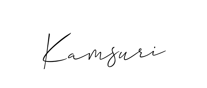 Also we have Kamsuri name is the best signature style. Create professional handwritten signature collection using Allison_Script autograph style. Kamsuri signature style 2 images and pictures png