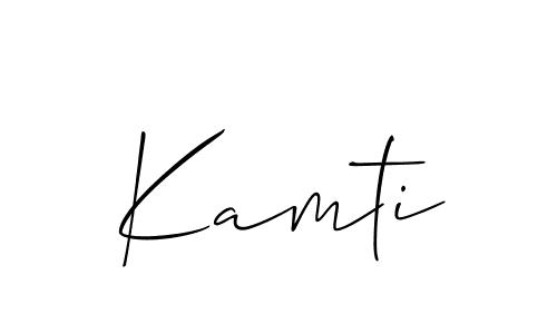 Create a beautiful signature design for name Kamti. With this signature (Allison_Script) fonts, you can make a handwritten signature for free. Kamti signature style 2 images and pictures png