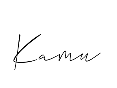 Make a beautiful signature design for name Kamu. With this signature (Allison_Script) style, you can create a handwritten signature for free. Kamu signature style 2 images and pictures png