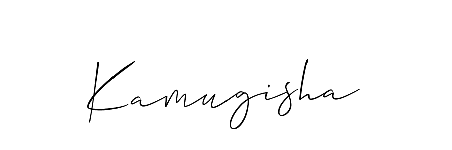 Design your own signature with our free online signature maker. With this signature software, you can create a handwritten (Allison_Script) signature for name Kamugisha. Kamugisha signature style 2 images and pictures png