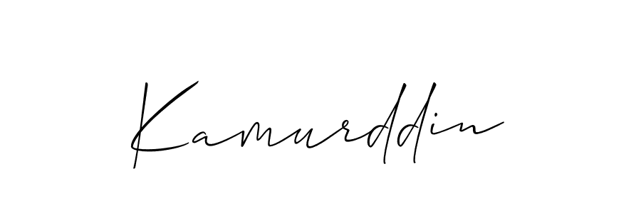 if you are searching for the best signature style for your name Kamurddin. so please give up your signature search. here we have designed multiple signature styles  using Allison_Script. Kamurddin signature style 2 images and pictures png