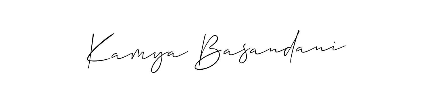 Best and Professional Signature Style for Kamya Basandani. Allison_Script Best Signature Style Collection. Kamya Basandani signature style 2 images and pictures png