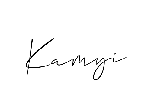 Make a beautiful signature design for name Kamyi. With this signature (Allison_Script) style, you can create a handwritten signature for free. Kamyi signature style 2 images and pictures png