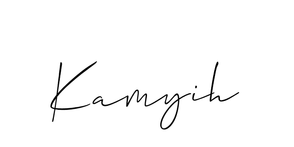 Similarly Allison_Script is the best handwritten signature design. Signature creator online .You can use it as an online autograph creator for name Kamyih. Kamyih signature style 2 images and pictures png