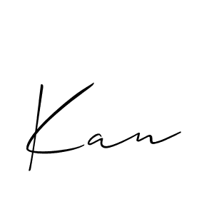 Kan stylish signature style. Best Handwritten Sign (Allison_Script) for my name. Handwritten Signature Collection Ideas for my name Kan. Kan signature style 2 images and pictures png