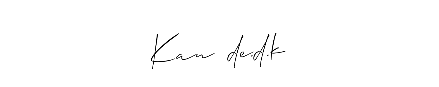 if you are searching for the best signature style for your name Kanगुde.d.k. so please give up your signature search. here we have designed multiple signature styles  using Allison_Script. Kanगुde.d.k signature style 2 images and pictures png