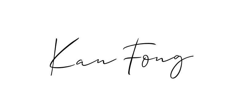 Use a signature maker to create a handwritten signature online. With this signature software, you can design (Allison_Script) your own signature for name Kan Fong. Kan Fong signature style 2 images and pictures png