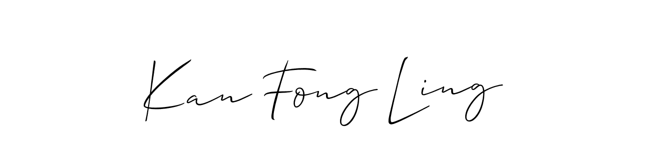 Allison_Script is a professional signature style that is perfect for those who want to add a touch of class to their signature. It is also a great choice for those who want to make their signature more unique. Get Kan Fong Ling name to fancy signature for free. Kan Fong Ling signature style 2 images and pictures png