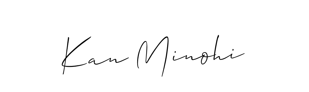 How to Draw Kan Minohi signature style? Allison_Script is a latest design signature styles for name Kan Minohi. Kan Minohi signature style 2 images and pictures png