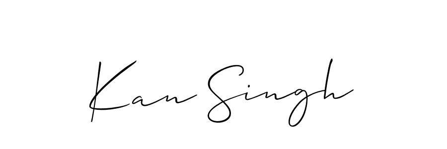 The best way (Allison_Script) to make a short signature is to pick only two or three words in your name. The name Kan Singh include a total of six letters. For converting this name. Kan Singh signature style 2 images and pictures png