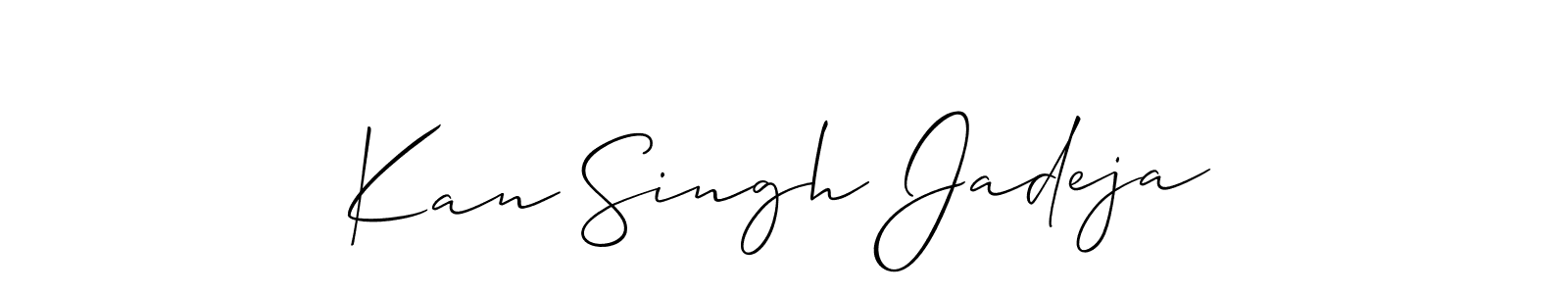 Kan Singh Jadeja stylish signature style. Best Handwritten Sign (Allison_Script) for my name. Handwritten Signature Collection Ideas for my name Kan Singh Jadeja. Kan Singh Jadeja signature style 2 images and pictures png