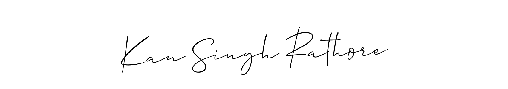 Allison_Script is a professional signature style that is perfect for those who want to add a touch of class to their signature. It is also a great choice for those who want to make their signature more unique. Get Kan Singh Rathore name to fancy signature for free. Kan Singh Rathore signature style 2 images and pictures png