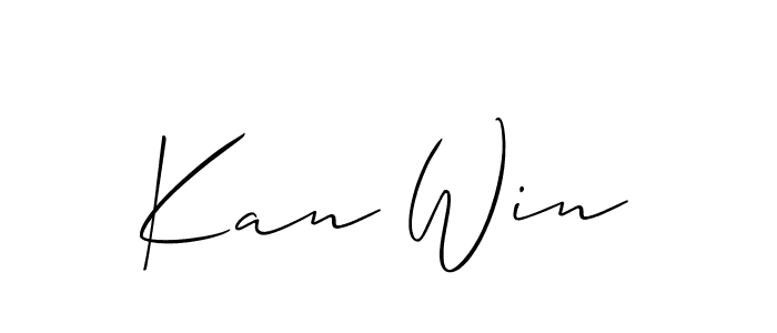 Also we have Kan Win name is the best signature style. Create professional handwritten signature collection using Allison_Script autograph style. Kan Win signature style 2 images and pictures png