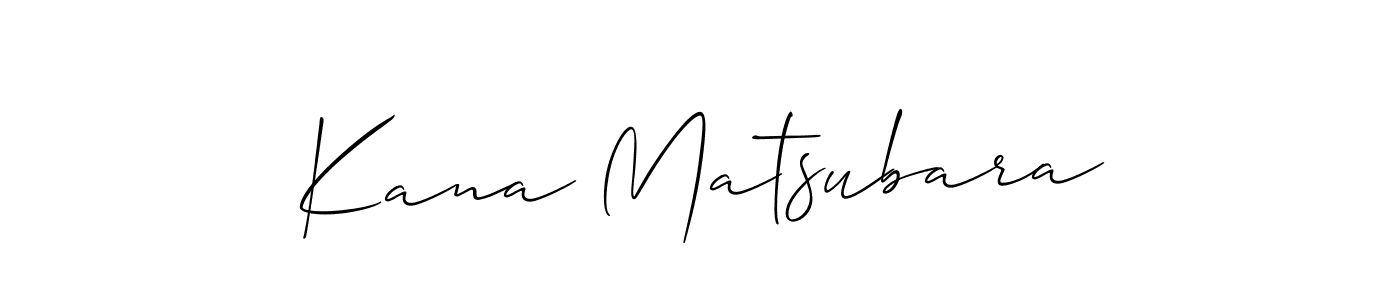 You should practise on your own different ways (Allison_Script) to write your name (Kana Matsubara) in signature. don't let someone else do it for you. Kana Matsubara signature style 2 images and pictures png