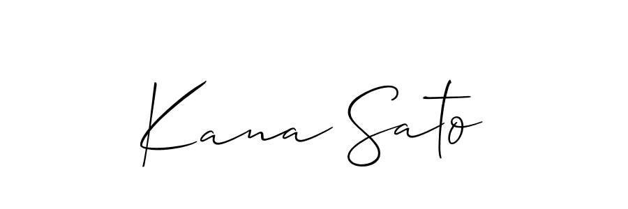 Allison_Script is a professional signature style that is perfect for those who want to add a touch of class to their signature. It is also a great choice for those who want to make their signature more unique. Get Kana Sato name to fancy signature for free. Kana Sato signature style 2 images and pictures png