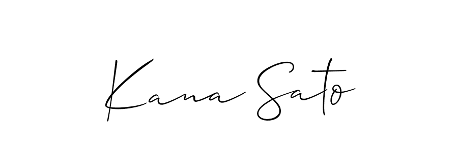 You should practise on your own different ways (Allison_Script) to write your name (Kana Sato) in signature. don't let someone else do it for you. Kana Sato signature style 2 images and pictures png