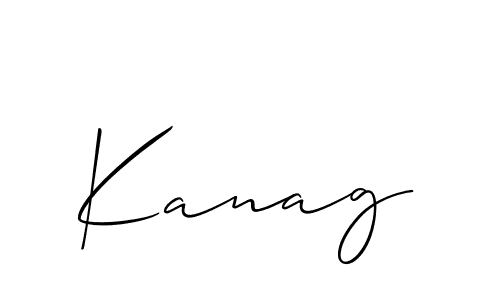 How to make Kanag signature? Allison_Script is a professional autograph style. Create handwritten signature for Kanag name. Kanag signature style 2 images and pictures png