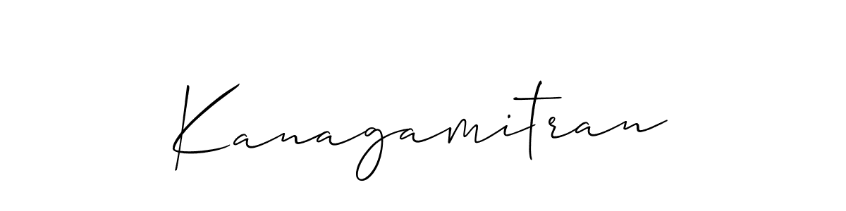 Make a short Kanagamitran signature style. Manage your documents anywhere anytime using Allison_Script. Create and add eSignatures, submit forms, share and send files easily. Kanagamitran signature style 2 images and pictures png