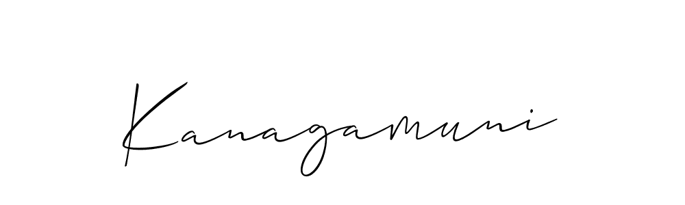 How to make Kanagamuni name signature. Use Allison_Script style for creating short signs online. This is the latest handwritten sign. Kanagamuni signature style 2 images and pictures png