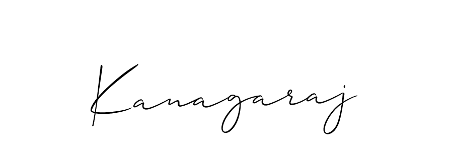 Make a beautiful signature design for name Kanagaraj. With this signature (Allison_Script) style, you can create a handwritten signature for free. Kanagaraj signature style 2 images and pictures png