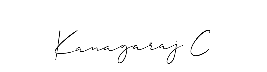 Also we have Kanagaraj C name is the best signature style. Create professional handwritten signature collection using Allison_Script autograph style. Kanagaraj C signature style 2 images and pictures png