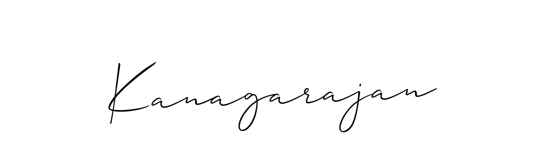 How to make Kanagarajan name signature. Use Allison_Script style for creating short signs online. This is the latest handwritten sign. Kanagarajan signature style 2 images and pictures png