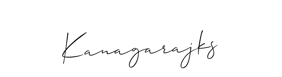 Make a beautiful signature design for name Kanagarajks. With this signature (Allison_Script) style, you can create a handwritten signature for free. Kanagarajks signature style 2 images and pictures png