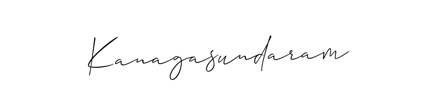 Design your own signature with our free online signature maker. With this signature software, you can create a handwritten (Allison_Script) signature for name Kanagasundaram. Kanagasundaram signature style 2 images and pictures png