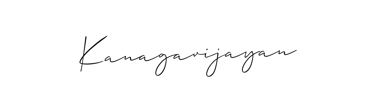 You should practise on your own different ways (Allison_Script) to write your name (Kanagavijayan) in signature. don't let someone else do it for you. Kanagavijayan signature style 2 images and pictures png