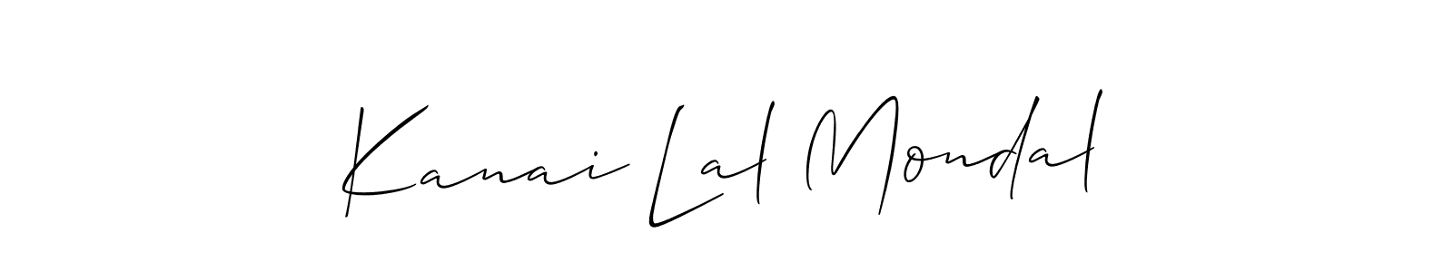 Allison_Script is a professional signature style that is perfect for those who want to add a touch of class to their signature. It is also a great choice for those who want to make their signature more unique. Get Kanai Lal Mondal name to fancy signature for free. Kanai Lal Mondal signature style 2 images and pictures png