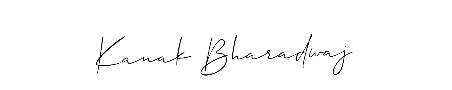 if you are searching for the best signature style for your name Kanak Bharadwaj. so please give up your signature search. here we have designed multiple signature styles  using Allison_Script. Kanak Bharadwaj signature style 2 images and pictures png