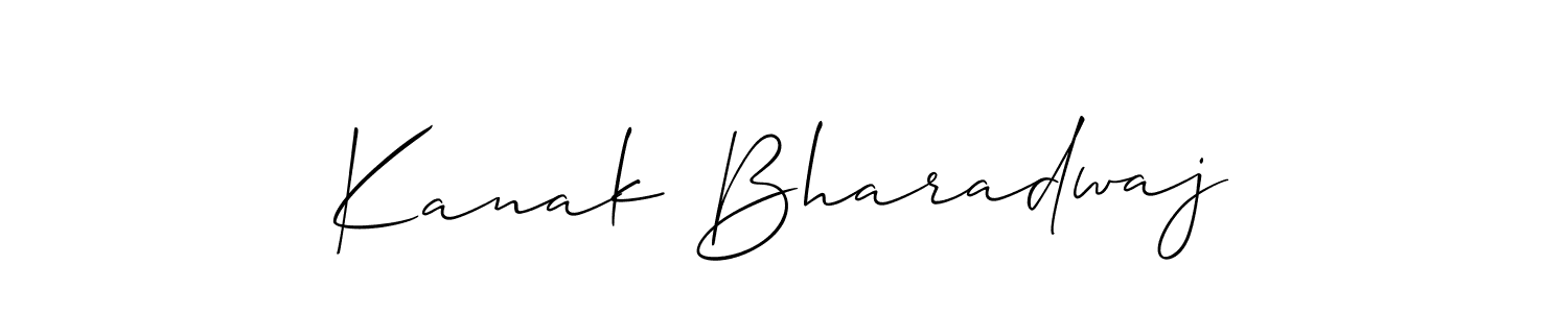 if you are searching for the best signature style for your name Kanak Bharadwaj. so please give up your signature search. here we have designed multiple signature styles  using Allison_Script. Kanak Bharadwaj signature style 2 images and pictures png